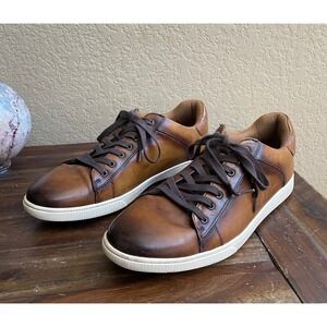 Steve Madden P-Sabel Sneakers Men 11 Brown Leather Lace Up Casual Shoes